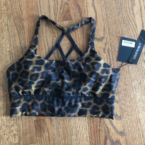 Virus leopard print sports bra